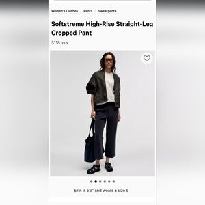 Lululemon Softstreme Straight Leg Cropped Pant